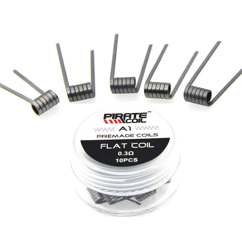10PCS KA1 Flat Prebuilt Coils Premade Coil For Electronic Cigarette