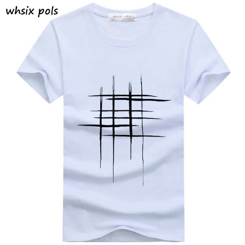 2018-t-shirt-men-Simple-creative-design-line-cross-Print-cotton-T ...