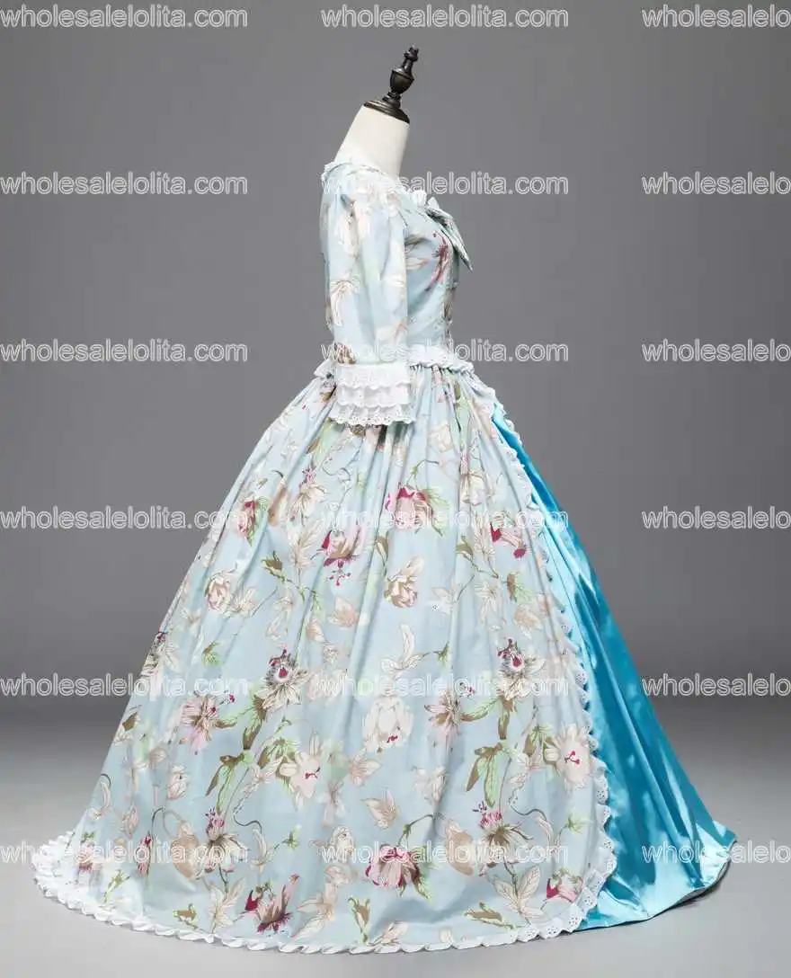Бальное платье в стиле эпохи Возрождения, платье с цветочным рисунком, одежда для театра