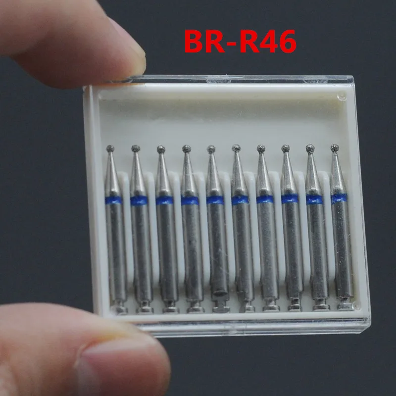 Стоматология Алмазные Боры 10x низкая скорость для RA 2,35 мм хвостовик наконечника полировщик для стоматологической лаборатории - Цвет: R46