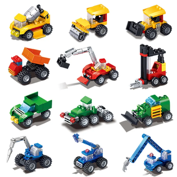 

P Models Building toy Compatible with P640001-012 12 in 1 Vehicle Blocks Toys Hobbies For Boys Girls Model Building Kits