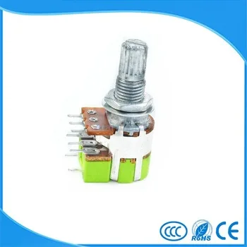 Stereo B50K Ohm Dual Linear B Type Taper Volume Control Potentiometer Switch 50K R125G