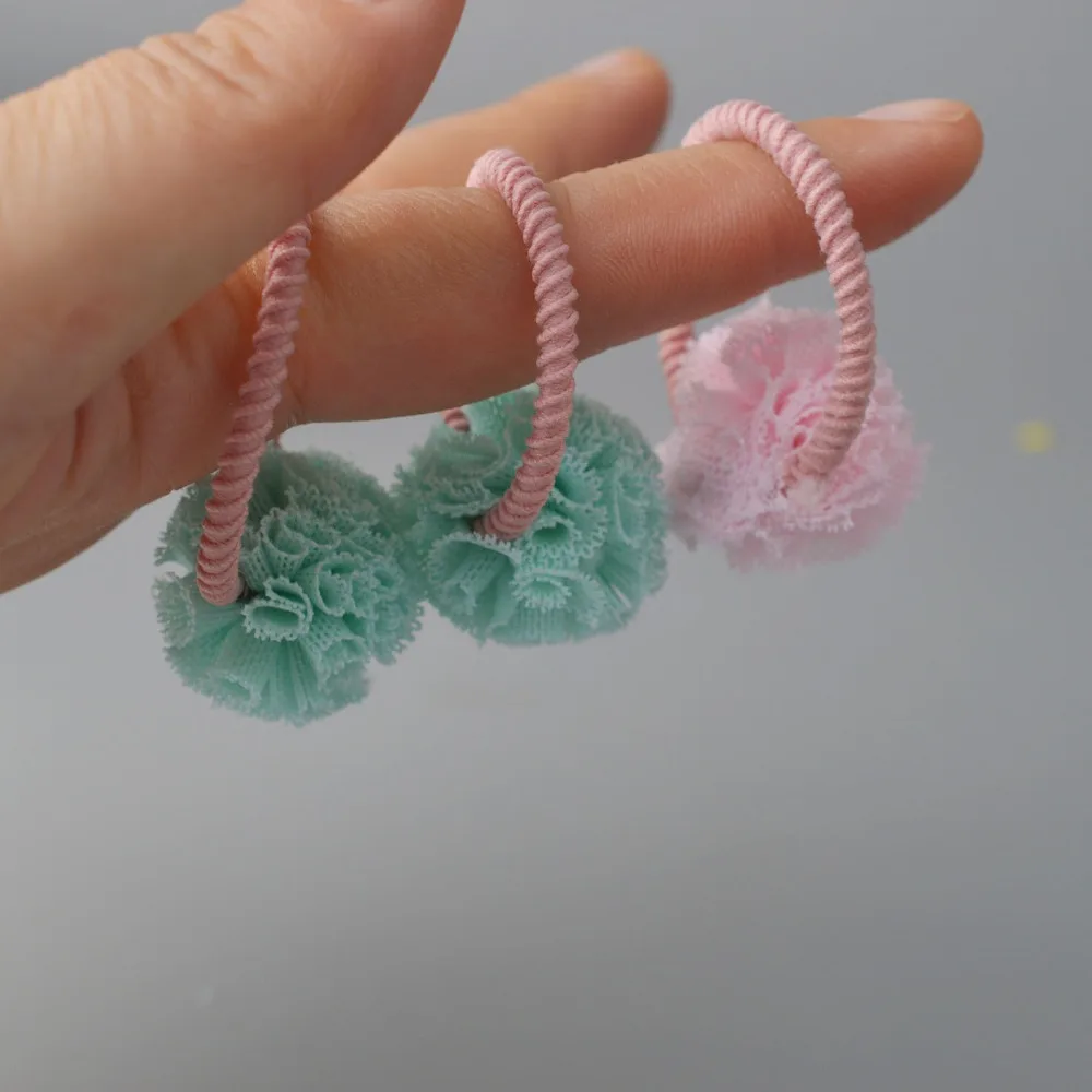 Beli 2 Pieces Kecil Yang Lucu Anak Perempuan Pom Rambut Dasi Bola Elastis Rambut Band untuk Anak anak Rambut Tali Rambut Aksesoris AS0179