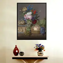 1 Panel Artwork Canvas Print Flowers and Fruits Bird's Nest Vintage Oil Painting Art Wall Decoration for Bar Shop Office Unframe майка print bar summer fruits
