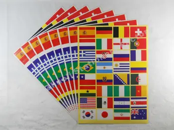 

(50 sheets/lot ) 2014 The Brazilian World Cup Face Stickers Free Shipping Fans Brazil Germany Spain Russia Flag