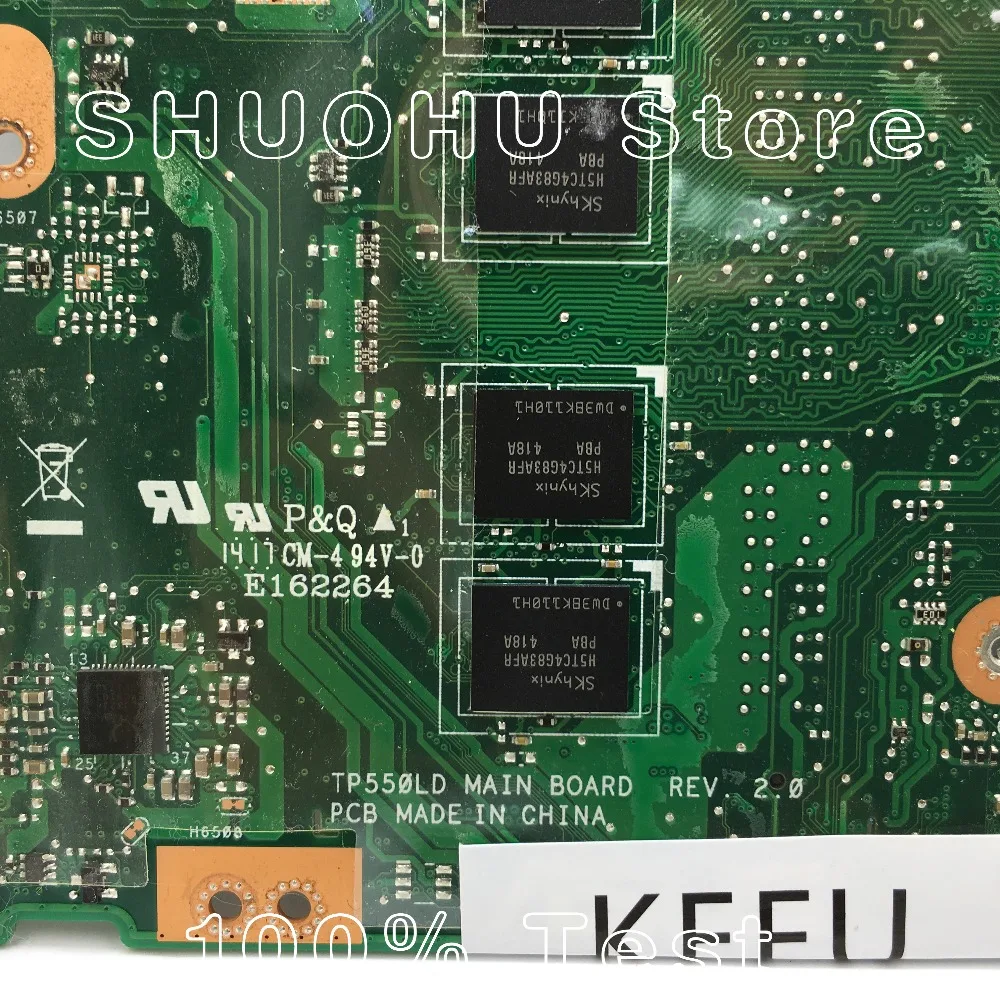 KEFU For ASUS vivobook TP550LD TP550LA TP550LN TP550L CPU I5 Memory 4G laptop motherboard tested 100% work original mainboard