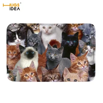 

HUGSIDEA Cool Animal Cat 3D Galaxy Print Carpet for Living Room Bathroom/Kitchen Non-slip Mats Home Decor Door Floor Alfombras