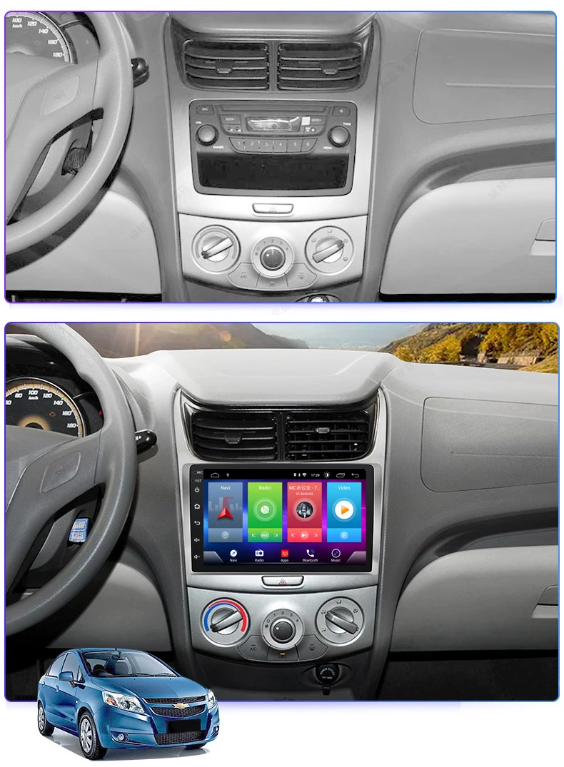 

Full Touch Screen Car Android 8.1 Radio Player For CHEVROLET SAIL 2009-2014 GPS Navigation Video Multimedia Built In Bluetooth