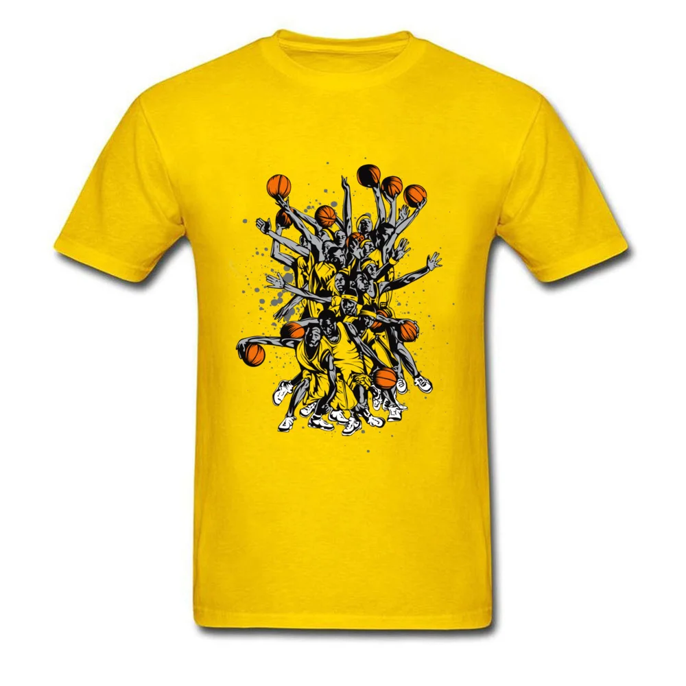 Баскетбольная футболка, полная команда, мужские летние топы и футболки, чистый хлопок, на заказ, баскетбольная Футболка с принтом, футболки для группы, Лидер продаж - Цвет: Цвет: желтый