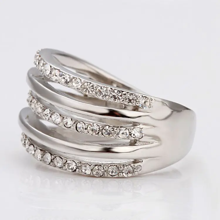 2015 Platinum Plated Ring Jewelry Nickel Free Golden Plating Platinum