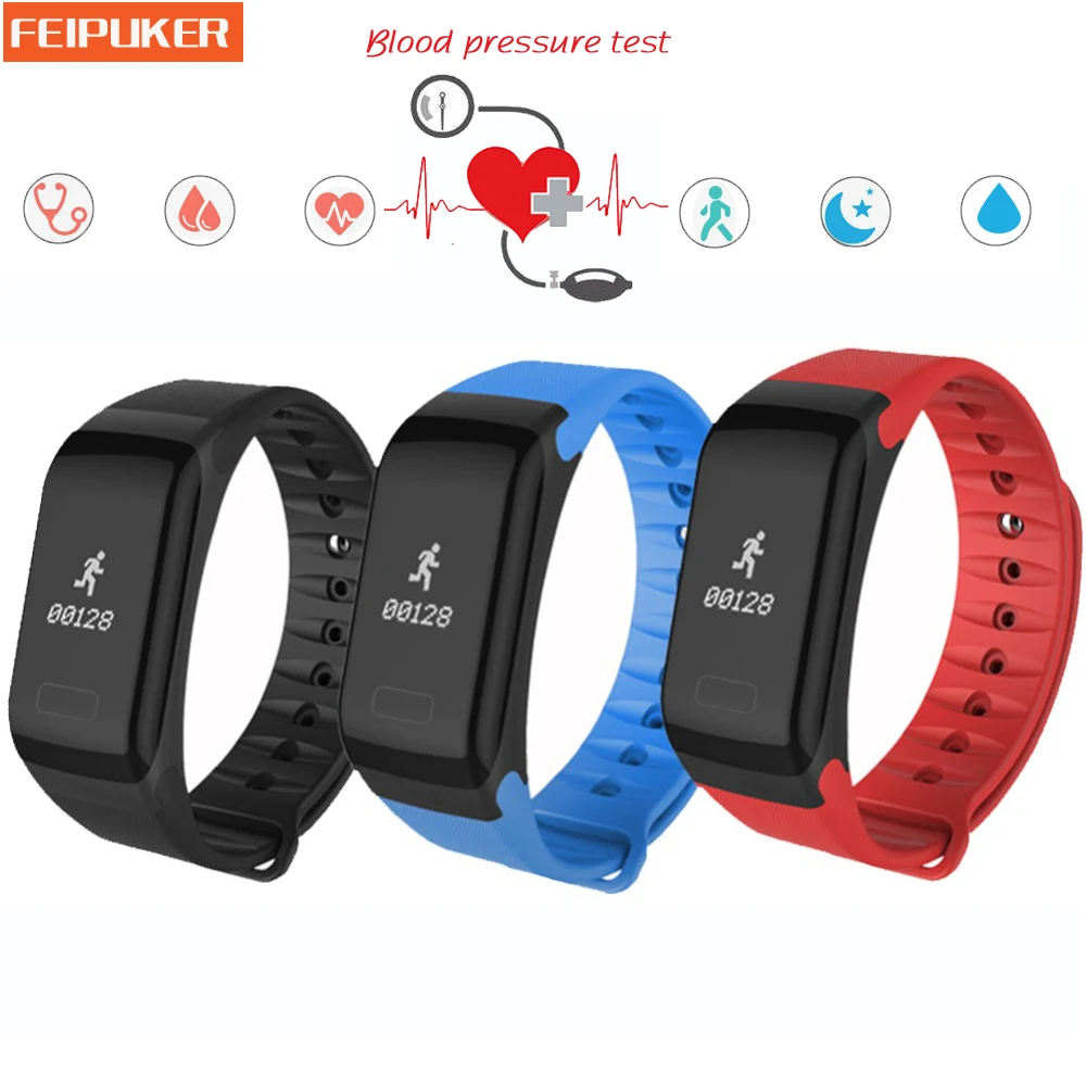 F1 Smart Band Blood Pressure Smart bracelet Digital Pulse Oximeter Heart rate Monitor Sleep Monitor Wristband