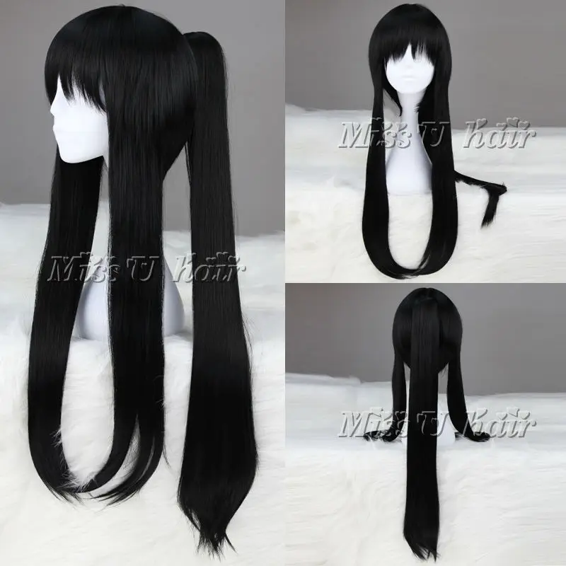 black cosplay wig