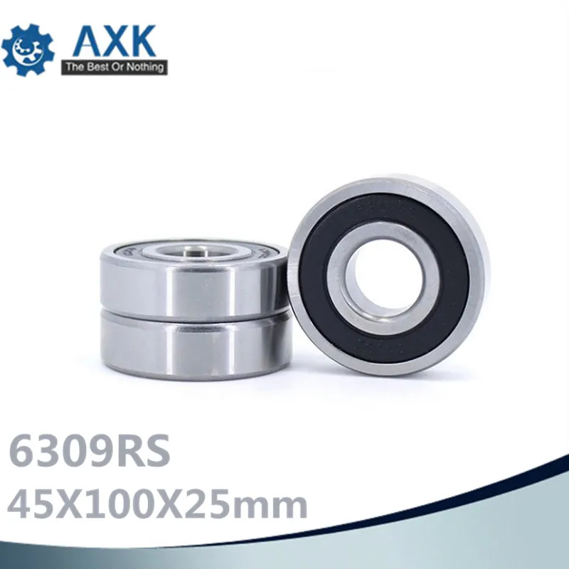 Подшипник флейта 6309RS (1 шт.) радиальный шарикоподшипник 6309 2RS 45*100*25 мм качественные