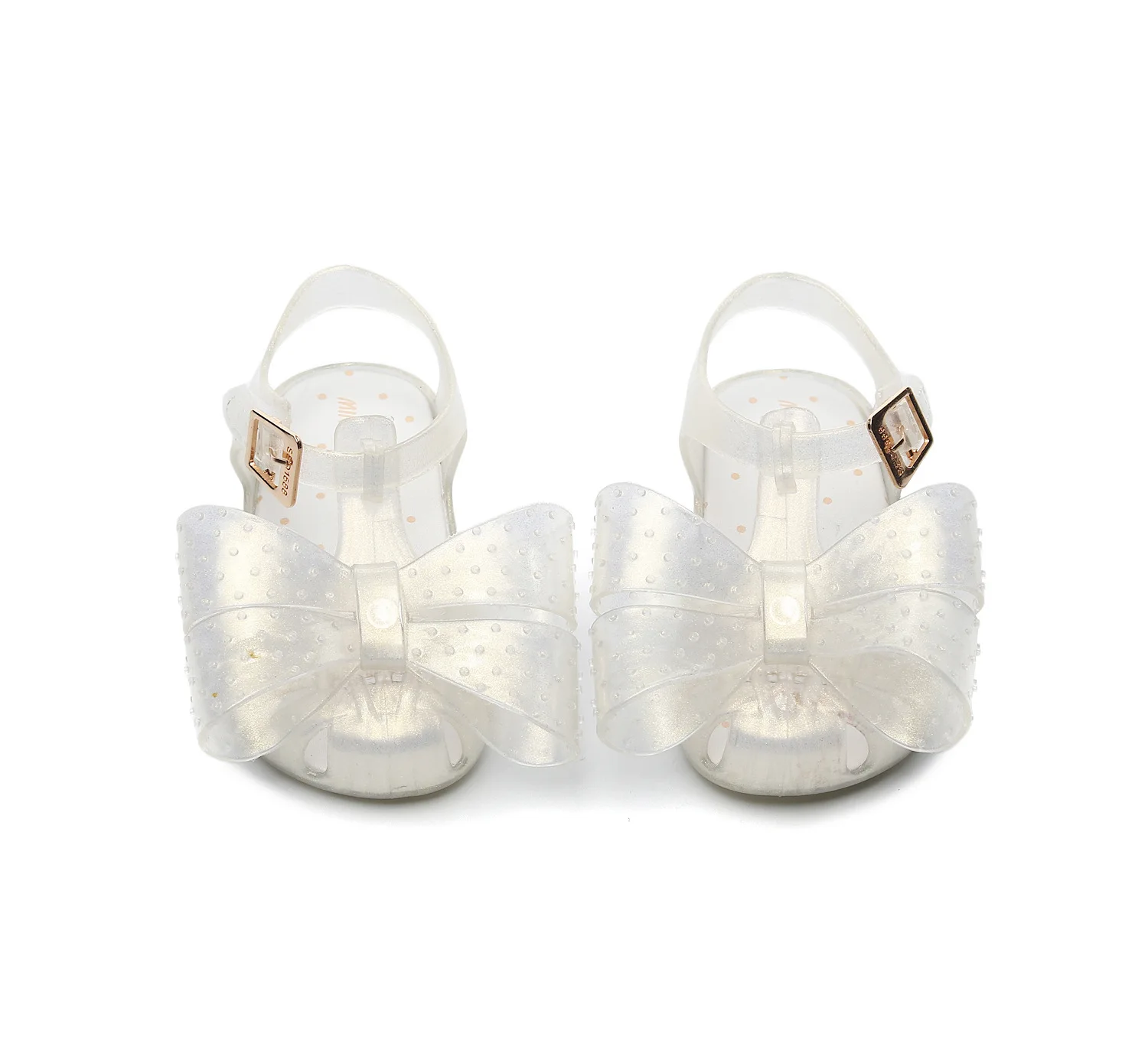 Детская обувь; мини-обувь; Новинка года; летняя мягкая прозрачная обувь в стиле принцессы; нескользящие пляжные сандалии для девочек; детские сандалии на плоской подошве - Цвет: Белый