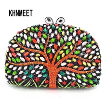 LaiSC Подарочная коробка, клатч с деревом, Роскошная вечерняя сумочка, клатчи на день для свадьбы, женская сумка со стразами, брендовая сумка для вечеринок SC191