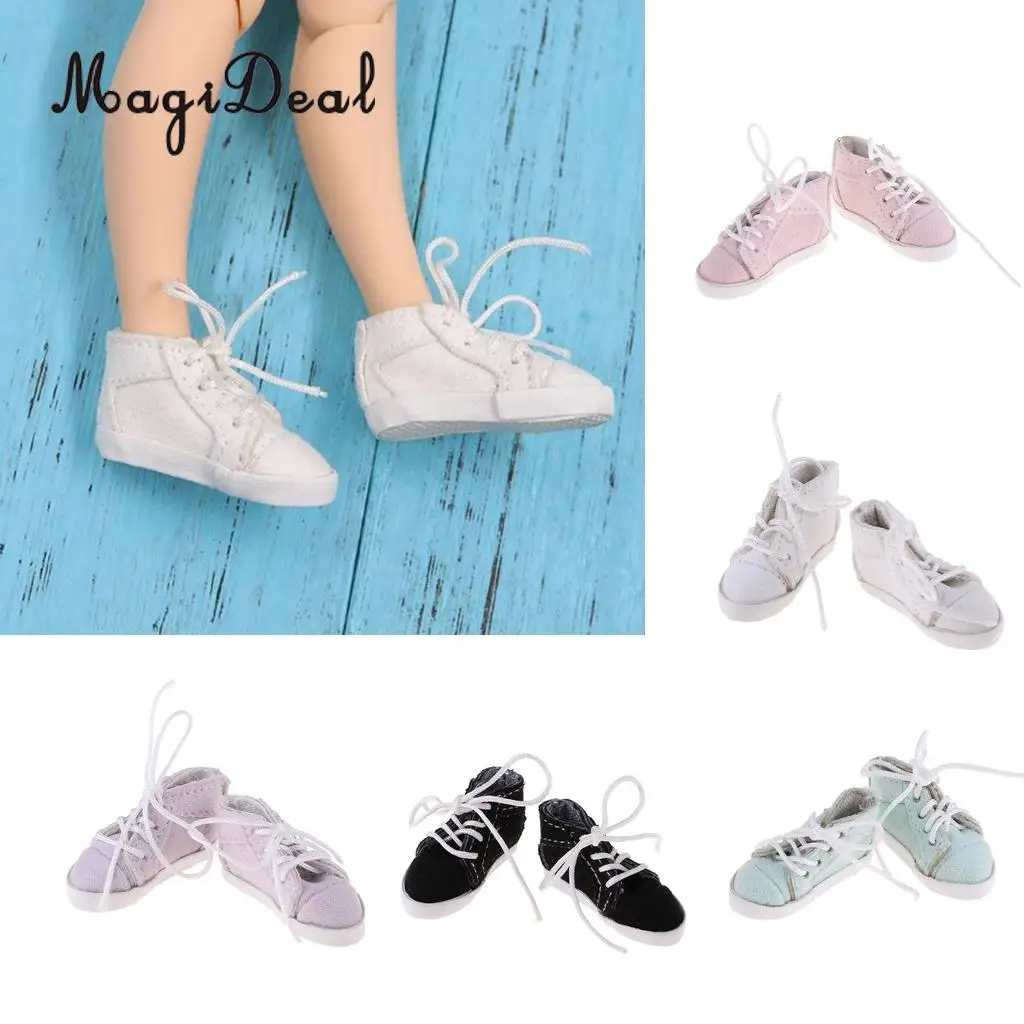 Fashion Lace Up Canvas Casual Shoes for 1/6 Blythe Doll Clothes Accessories