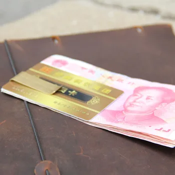 

Unisex Mini Metal Clamp Stainless Steel Durable Cash Holder Wallet Credit Card Money Clip Storage Pocket Para Vintage Brass