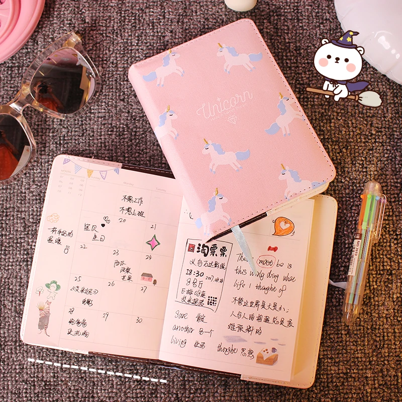 A6 Kawaii Bullet Journal повестки дня Планировщик крышка ткани записная книжка модные Тетрадь планировщик Дневник Школьные принадлежности Defter