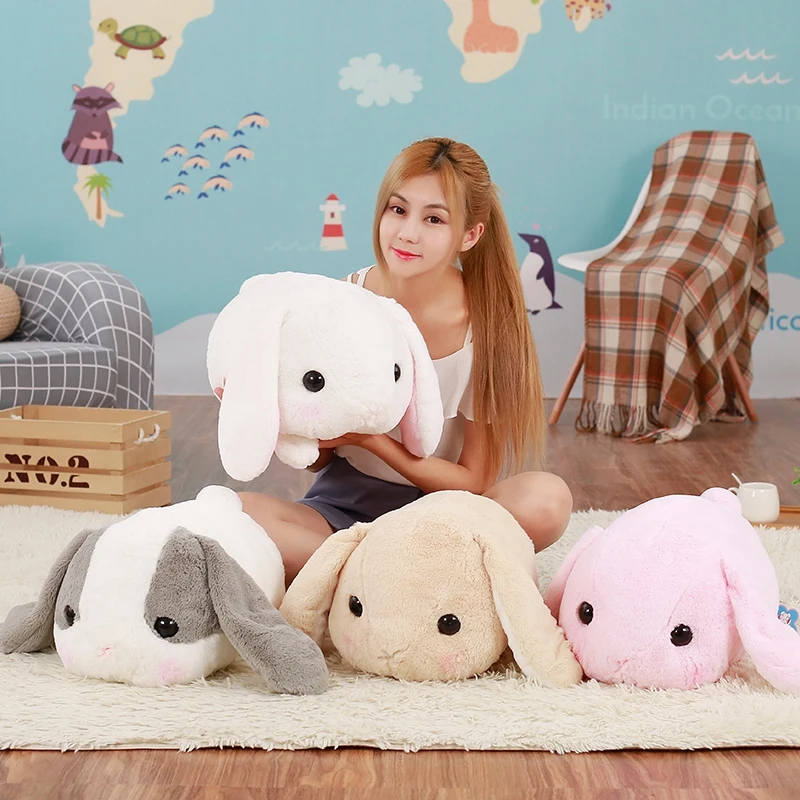 

1pc 40cm big long ears rabbit plush animals toys stuffed bunny lovely rabbit soft toys baby kids sleep toys birthday gifts