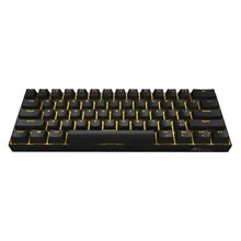 Royal Kludge RK61 Wired font b Wireless b font Bluetooth 3 0 Multi Device Gold LED
