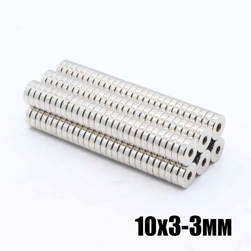 200pcs10x3-3 мм, неодимовый магнит 10x3-3мм редкоземельный маленький сильный Круглый постоянный холодильник Электромагнит magnemagneникель магнети