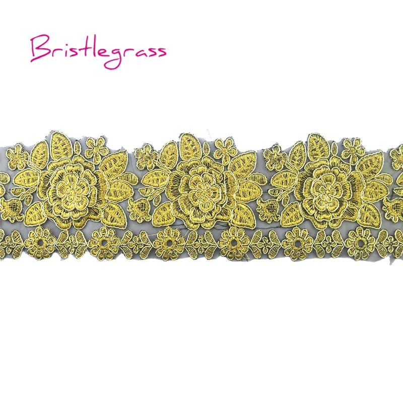 Apliques De Encaje De Flores 3d Con Lentejuelas, Parche Bordado