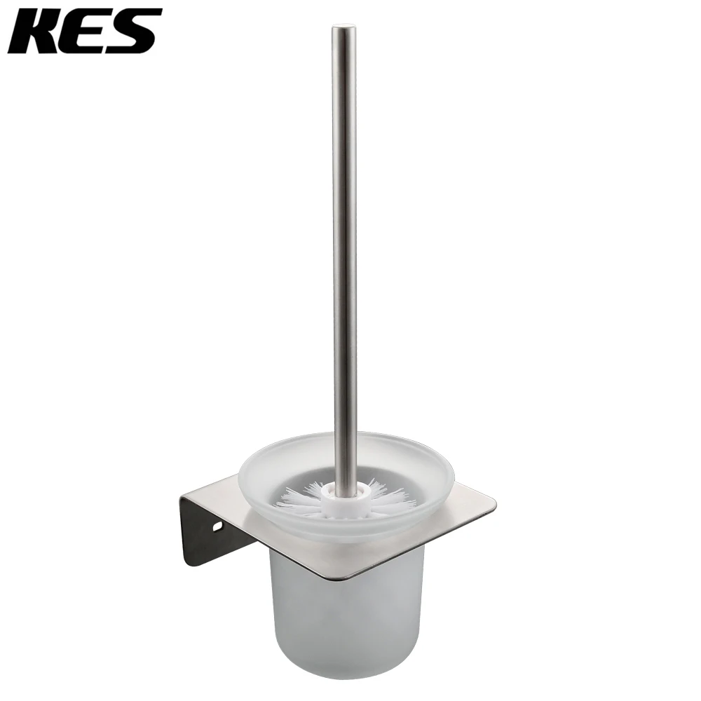 

KES Toilet Brush with Holder Set Wall Mount SUS304 Stainless Steel Holder, Brushed Finish A21430-2