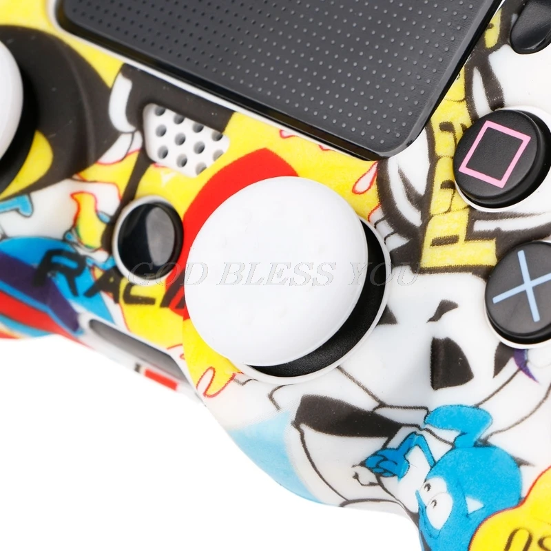 Разноцветный силиконовый чехол для Play Station Dualshock 4 PS4 DS4 Pro тонкий с контроллером и 2