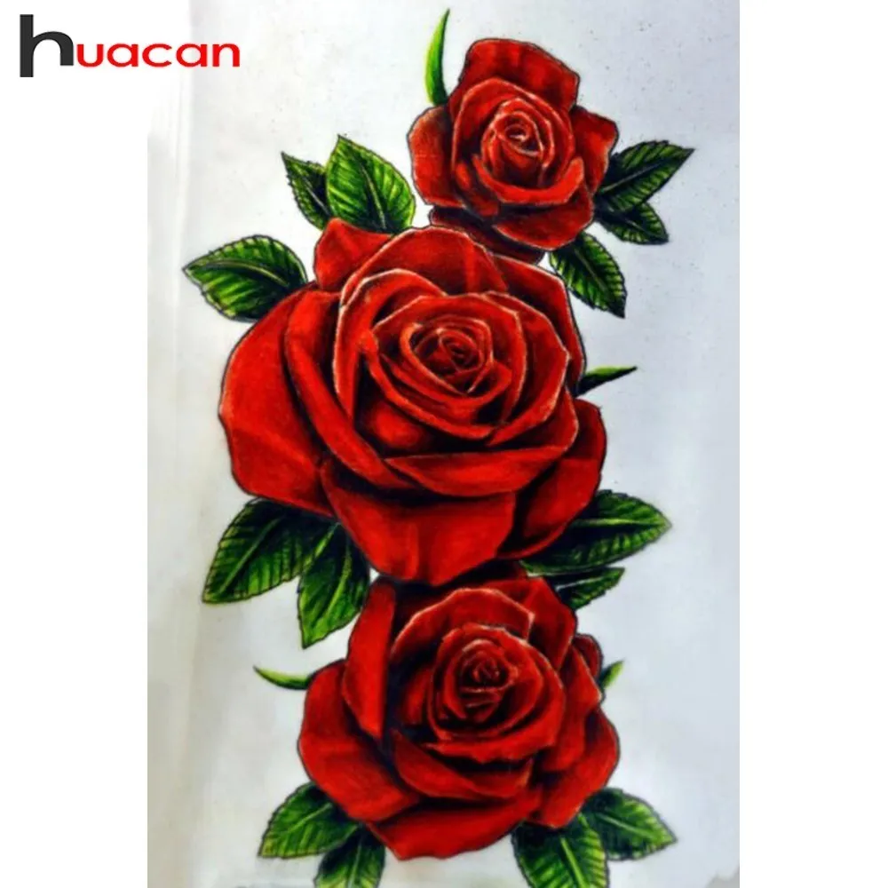 

Huacan DIY 5D Diamond Painting Flower Full Square Diamond Embroidery Sale Rose Cross Stitch Diamond Mosaic Rhinestones Gift