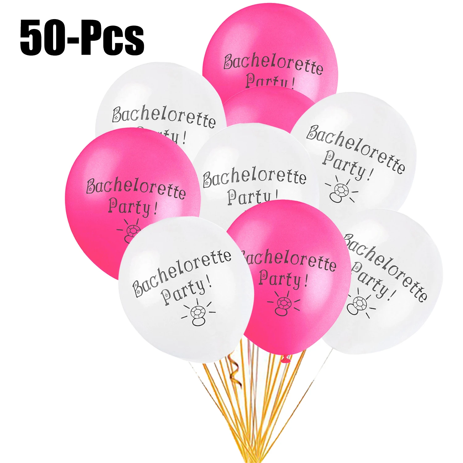 

50PCS Latex Balloons Decorative Bachelorette Party Printing Party Decor Balloons Party Favor Balloons