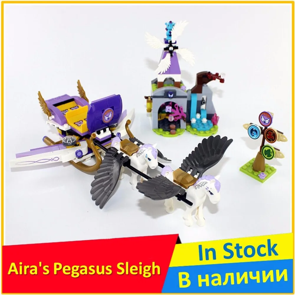 

Aira's Pegasus Sleigh 41077 Building Blocks Model Toys For Children BELA 10413 Compatible legoed Elves Bricks Figure Set