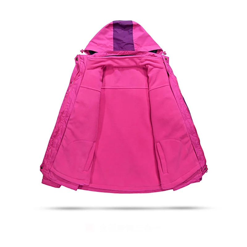 

Women 3 in 1 Hiking Jackets Waterproof Breathable Windbreaker Mountaineering Suit Warm Autumn Winter Camping Clothing A1718