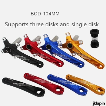 

RACEWORK Bicycle crankset aluminum alloy crank 170cm 104BCD sprocket mountain bicycle crank crank fluted disc mtb bike parts