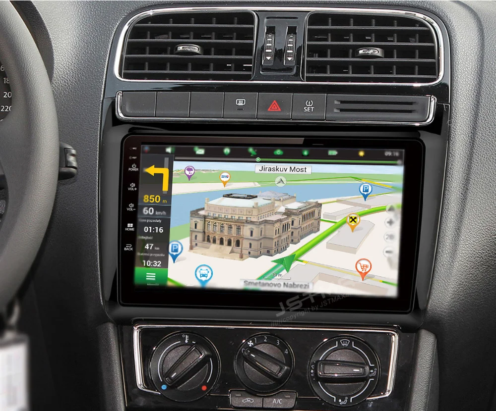 Best JSTMAX 10.2" Android 8.0 car dvd radio player for  VW New Polo 2012 2013 - 2016 gps navi Octa Core 4GB 32GB Auto Stereo(NO dvd) 2