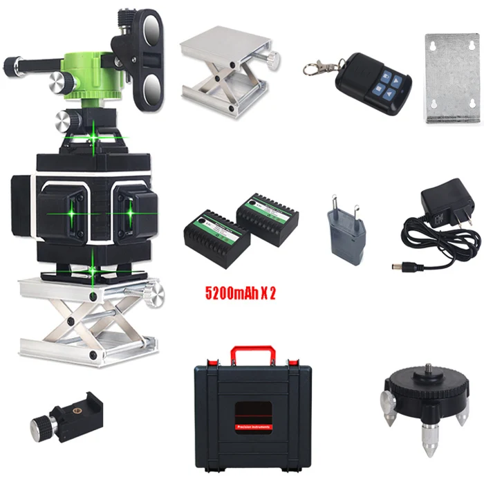 

Professional 16 Line 4D laser level 360 Vertical And Horizontal Laser Level Self-leveling Cross Line 4D Laser Level with outdoor