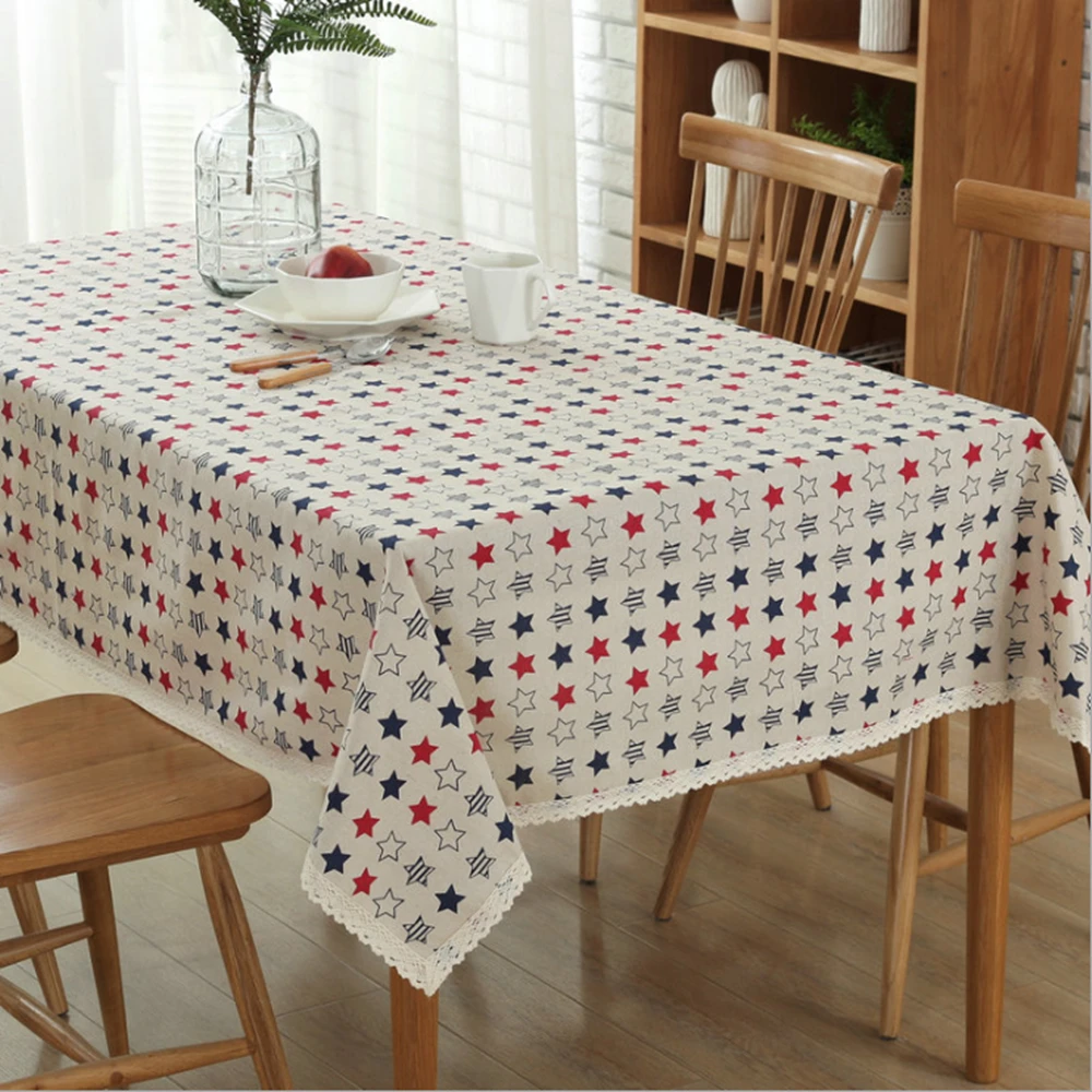 New European tablecloth cotton five pointed star tablecloth dust cloth