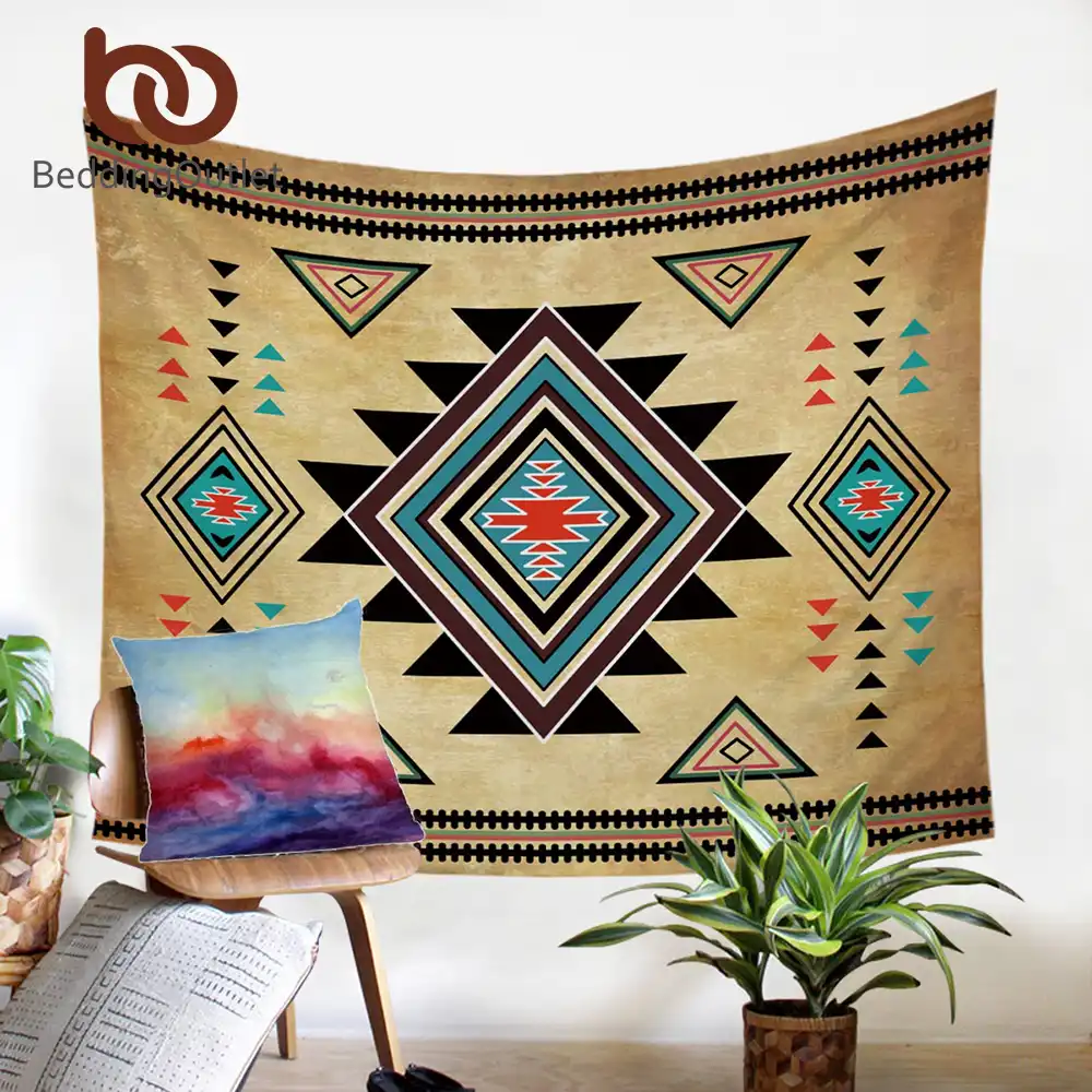 Beddingoutlet Geometric Tapestry Wall Hanging Southwest Decorative Wall Art Aztec Bedspreads Sheets 150x200cm Dropshipping Tapestry Aliexpress