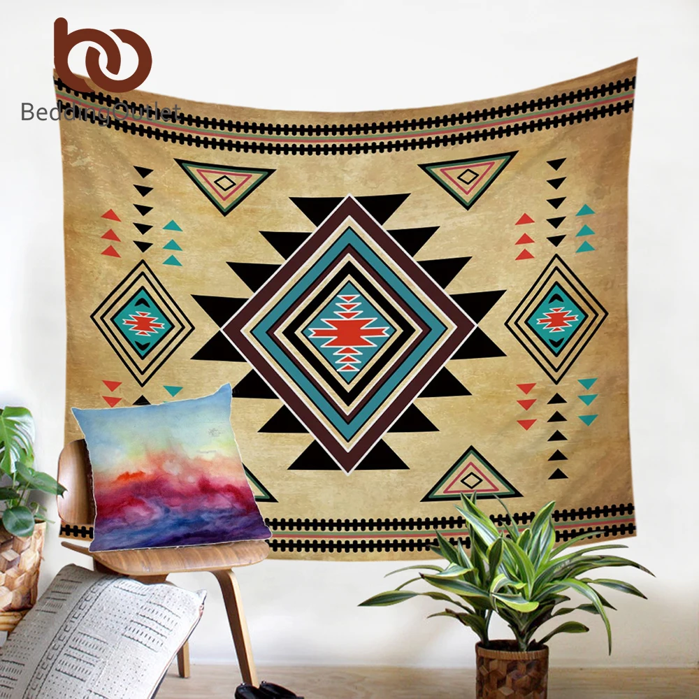 

BeddingOutlet Geometric Tapestry Wall Hanging Southwest Decorative Wall Art Aztec Bedspreads Sheets 150x200cm Dropshipping