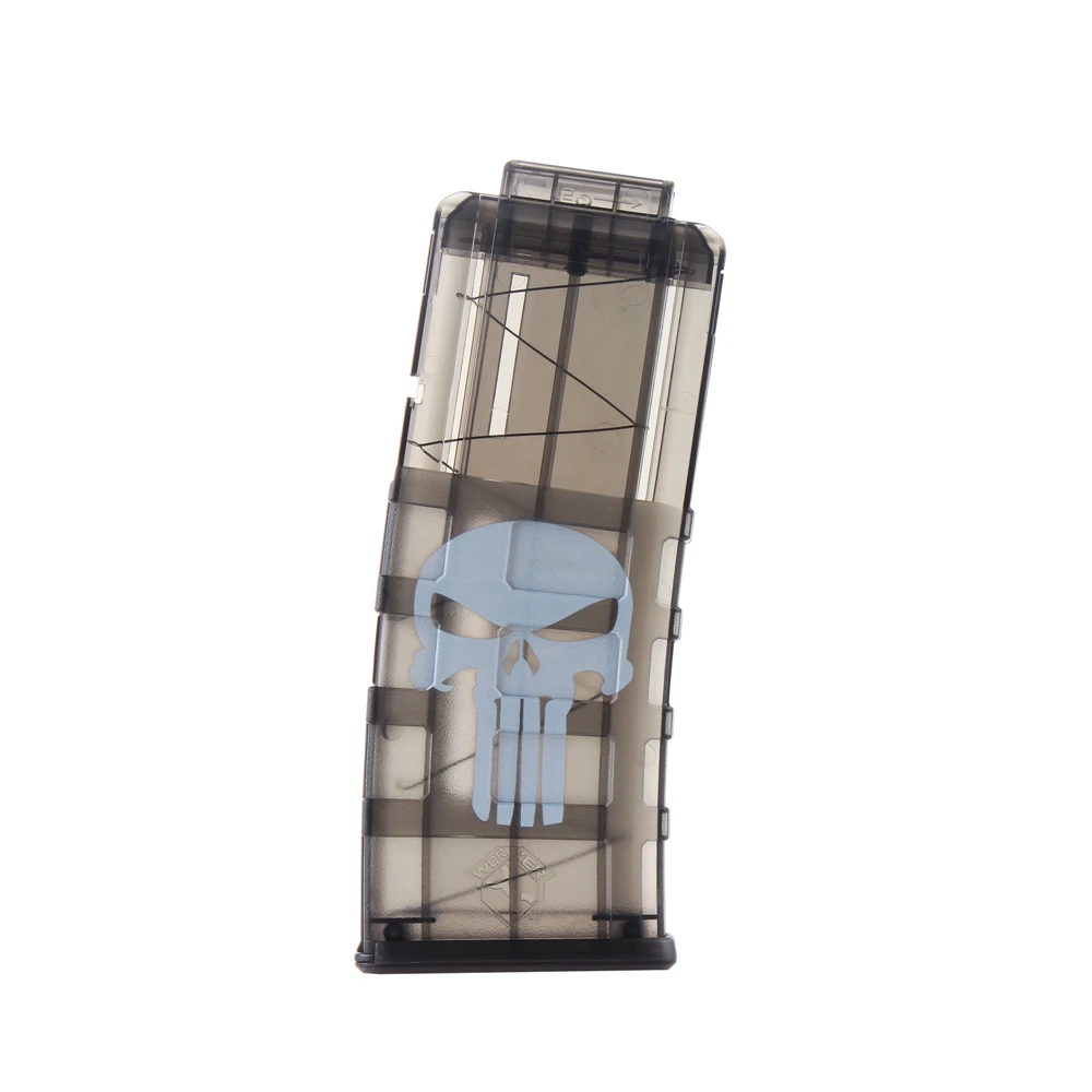 

Worker Mod 12-darts Magazine Clip Skull Pattern Quickly Reload Clip for Nerf Toy