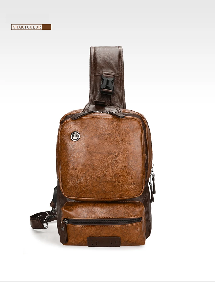 Модные сумки на плечо зарядка через usb Crossbody сумки Для мужчин сумки груди приколы сумка для Открытый мужской Многофункциональный Crossbody