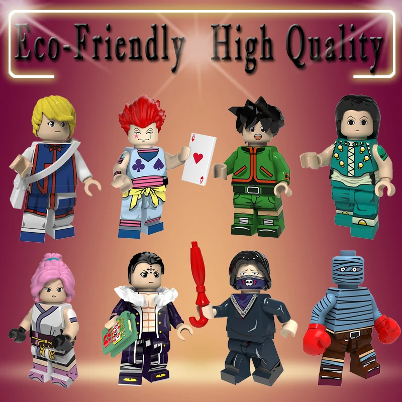 

Single HUNTER x HUNTER Figure Gon Freecss Machi Kulolo FEI Bonolenov Kurapika Hisoka Illumi Building Blocks Toys PG8170