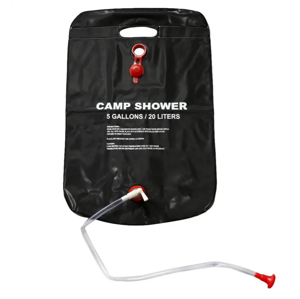 Outdoor Shower Water Bag Portable 20L 5 Gallon Shower Bag Camping