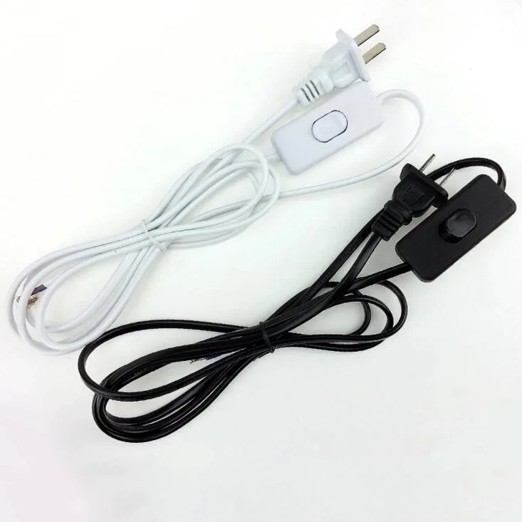 

Desk lamp switch line 1.5 meters 0.5 wire core plug power cord black X10