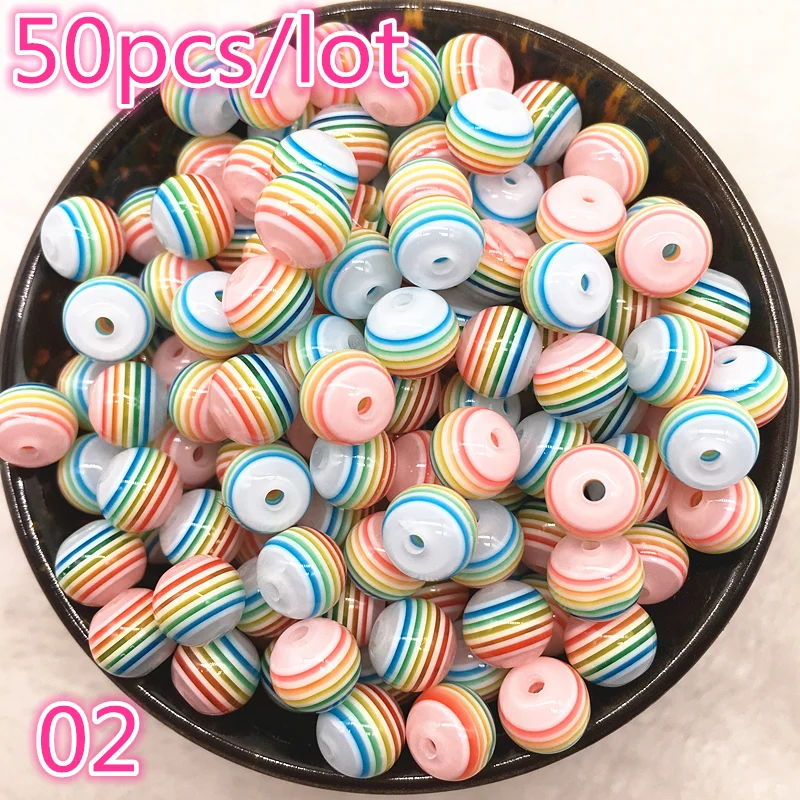 

New Jewelry Transparent Resin Spacer Beads Ball Mixed Evil Eye Pattern About 50pcs 6mm 8mm #02