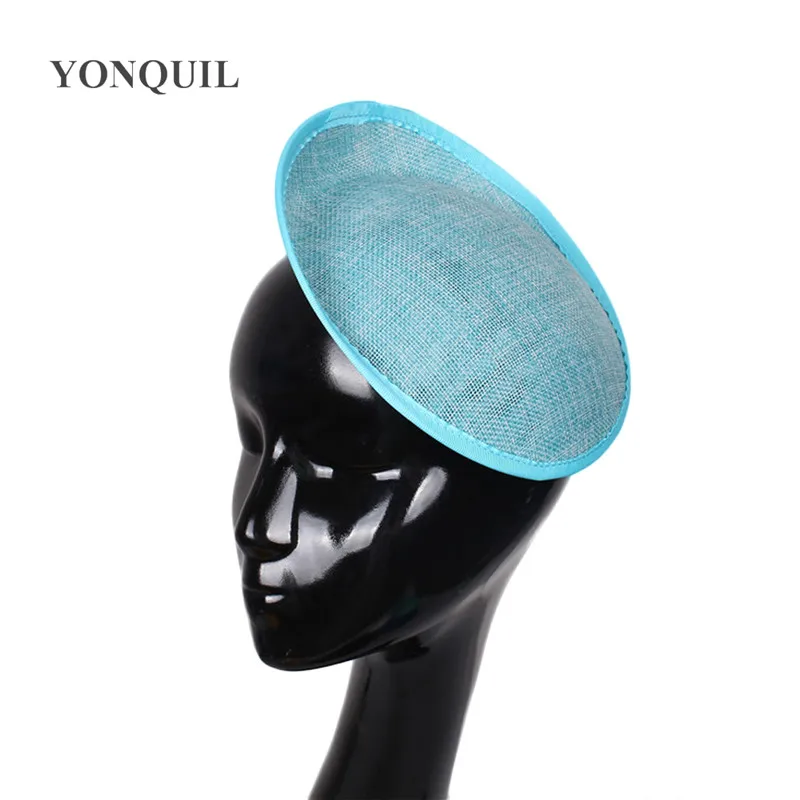 20CM Fascinator Bases 15 Colors Or Hot Pink Imitation Sinamay Derby Fascinator Hats Base Women Wedding Party Headwear