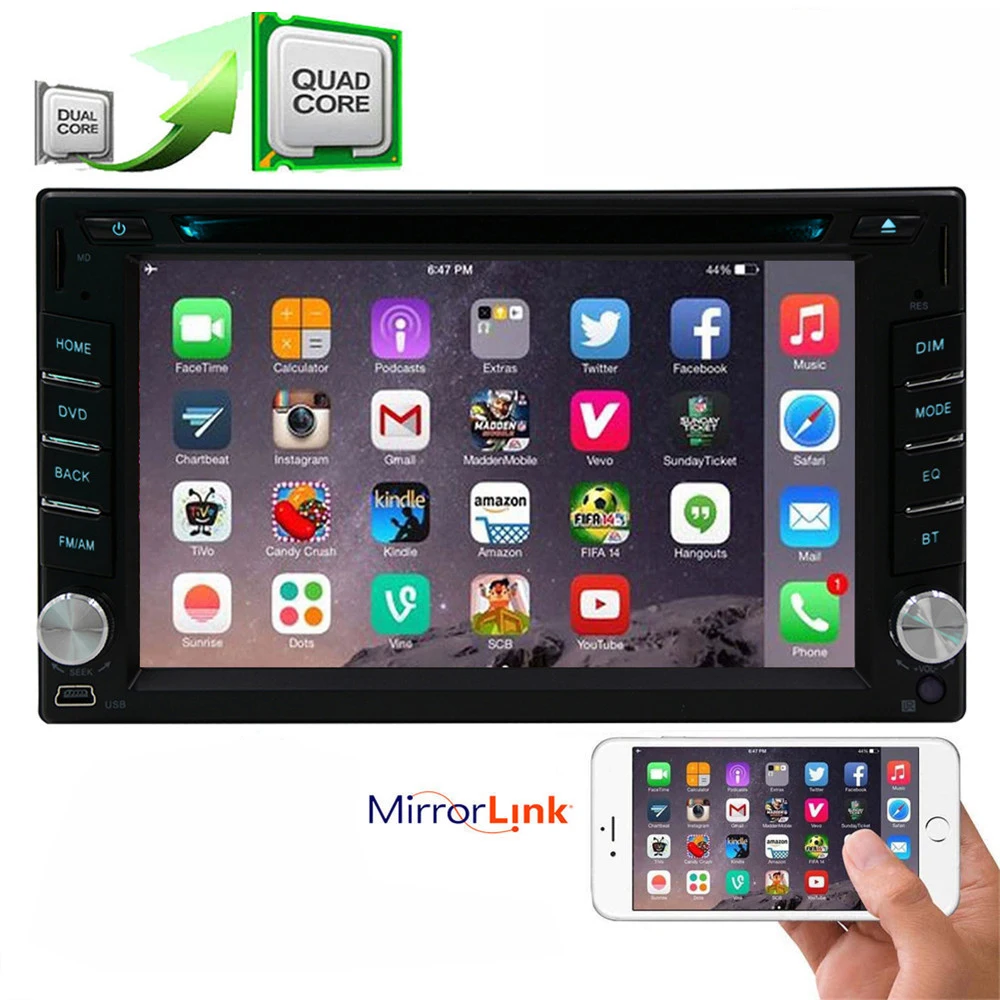 Автомобильный DVD плеер универсальный 2 Din Android 9 1 Wi Fi GPS навигация стерео