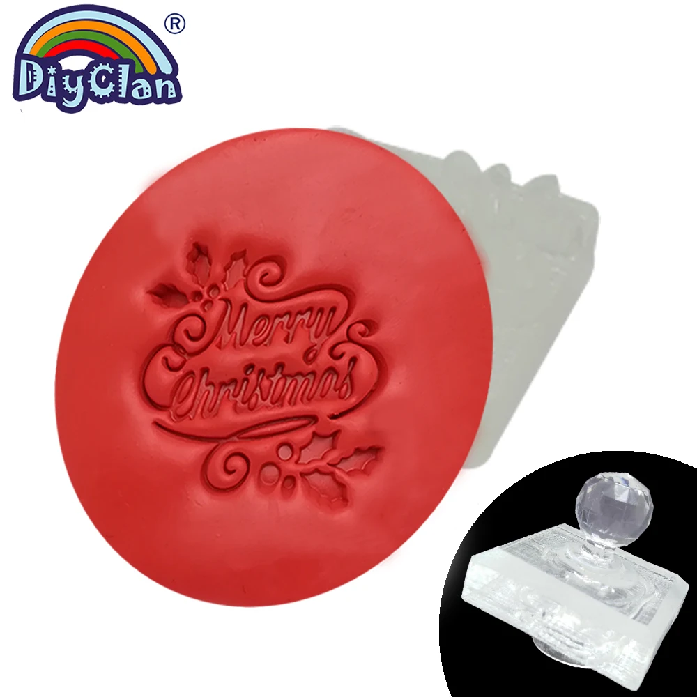 

Merry Christmas Soap Stamp Imprint Soap Making Seal With Handle Custom Handmade Soap Tools Z0175MC