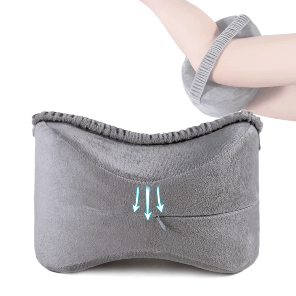 Memory Foam Knee Pillow Washable Cover Elastic Strap Leg Pillow for Pregnancy Leg Hip Pain Rest Yoga Sporting Foot Cushion