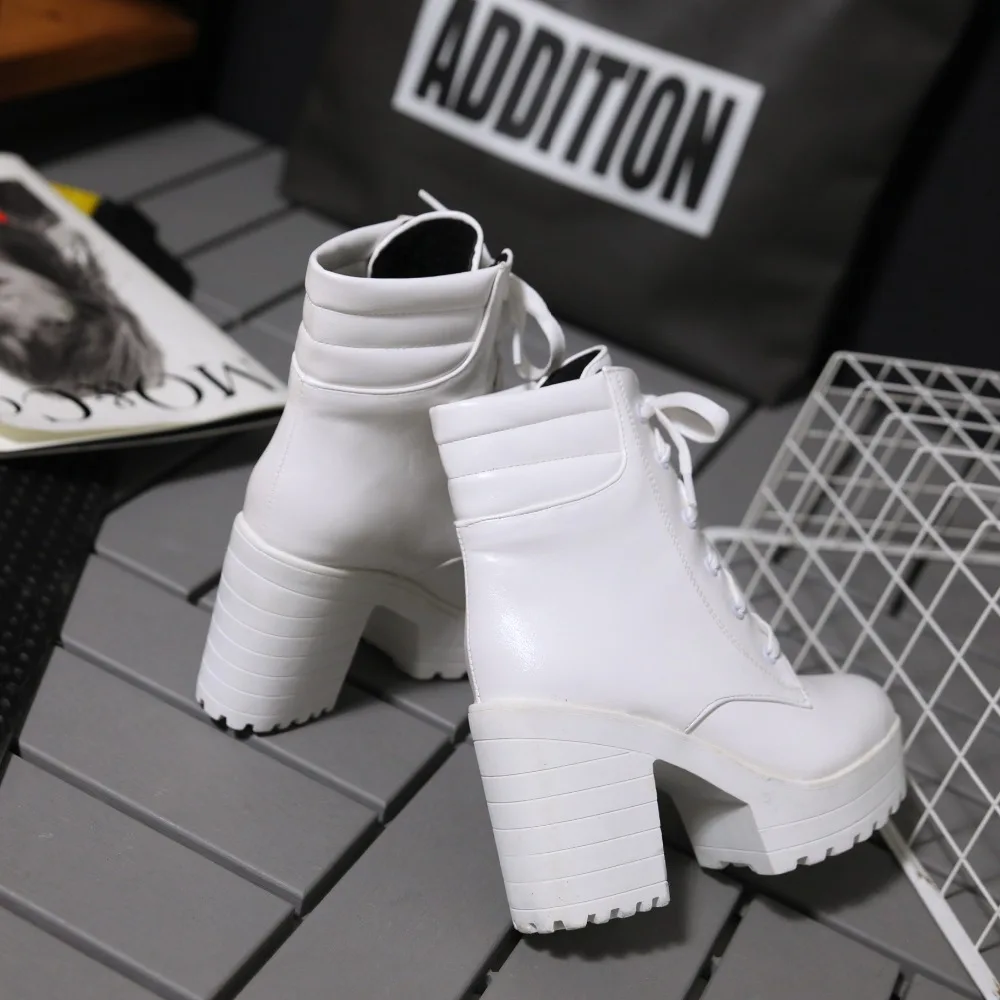 RQFF Brand Winter Boots Women With Box Shoes Woman 9.5cm Super High Heel Ankle Boot Female Booties Leather Ladies Shoe size34-43 (22)