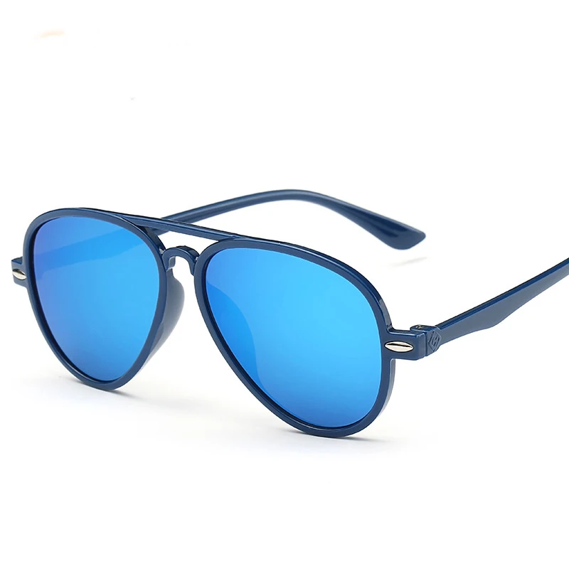 Модные детские солнцезащитные очки в пластиковой оправе с заклепками для мальчиков, брендовые дизайнерские Винтажные Солнцезащитные очки для девочек